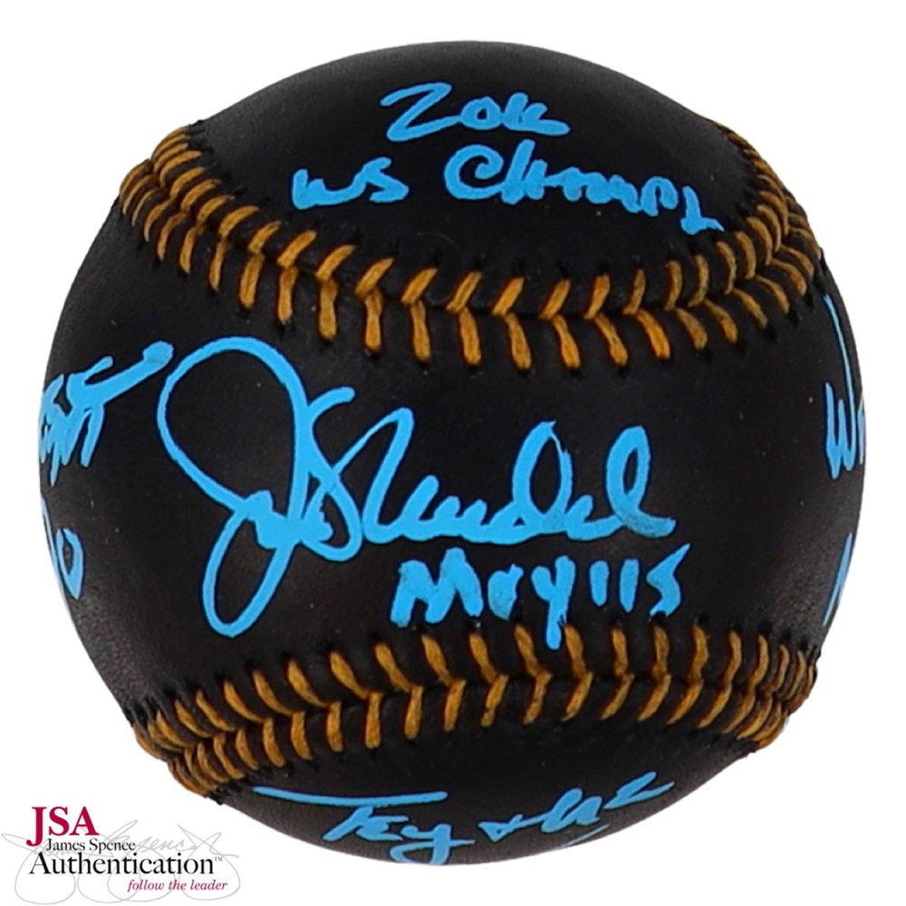 💥Joe Maddon💥 Cubs Signed Baseball inscribed 2016 World Series Autograph —JSA COA
